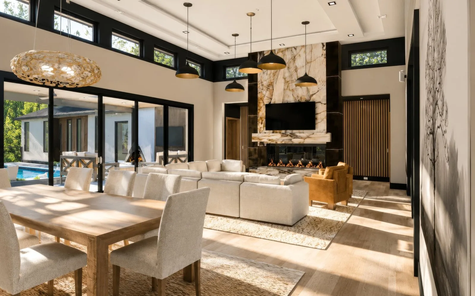 Open living and dining space in a Kingdom Homes house